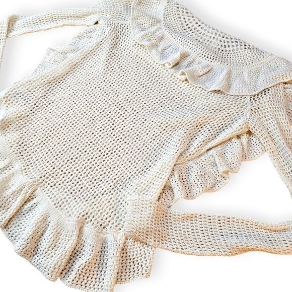 Anthropologie Angel Of The North White Long Sleeve - Picture 7 of 8